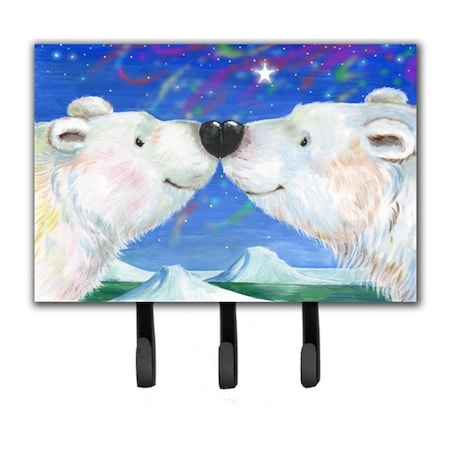 Jensendistributionservices Polar Bears Polar Kiss by Debbie Cook Leash or Key Holder MI1660965